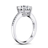 2.65ct Classic Brilliant Cut Diamond Engagement Ring, 925 Silver