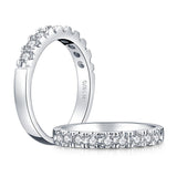 0.50ct Diamond Wedding Band, Half Eternity Ring, 925 Sterling Silver