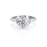 Lab-Diamond, Round Cut Engagement Ring, Vintage Design, Choose Your Stone Size and Metal