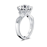 5.00ct Vintage Cushion Cut Diamond Engagement Ring, 925 Silver