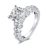 4.00ct Vintage Cushion Cut Diamond Engagement Ring, 925 Silver