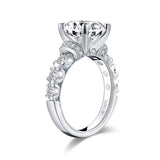 3.00ct Cushion Cut Vintage Diamond Engagement Ring, 925 Silver