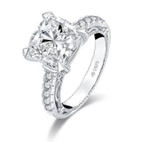 5.00ct Vintage Cushion Cut Diamond Engagement Ring, 925 Silver,
