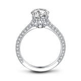 2.50ct Oval Cut Diamond Engagement Ring, 925 Silver, Best seller