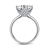 3.50ct Round Cut Diamond Engagement Ring, 925 Silver