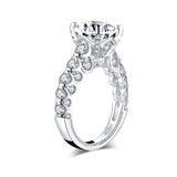 4.00ct Vintage Cushion Cut Diamond Engagement Ring, 925 Silver