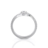 1.00ct Round Cut Moissanite Engagement Ring & Wedding Band Set, 14Kt 585 White Gold
