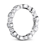 1.50ct Diamond Wedding Band, Full Eternity Ring, 925 Sterling Silver