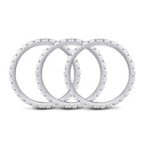 2.25ct Diamond Wedding Bands x 3, Full Eternity Rings, 925 Sterling Silver, x3 Ring Set