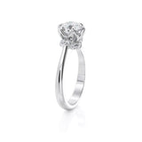 Lab-Diamond, Round Cut Engagement Ring, Vintage Design, Choose Your Stone Size and Metal