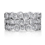 1.50ct Each Diamond Wedding Band, Full Eternity Ring, 925 Sterling Silver