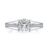 1.50ct Classic Brilliant Cut Diamond Engagement Ring, Vintage Design, 925 Silver
