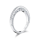 0.40ct Daimond Eternity Ring, Vintage Design, 925 Sterling Silver