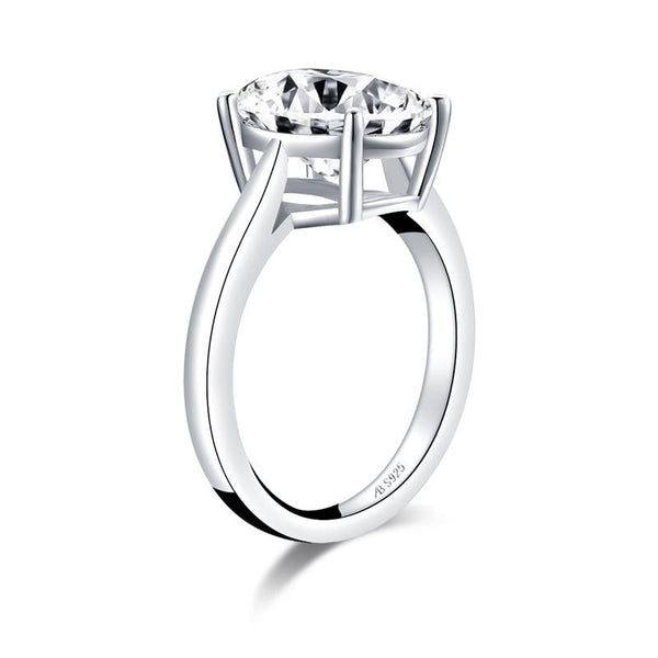 4.50ct Oval Cut, Classic Engagement Ring, 925 Silver