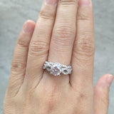 2.00ct Round Cut Diamond Ring Set, Bridal Rings, 925 Sterling Silver