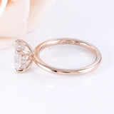 1.50ct Asscher Cut Moissanite Engagement Ring, Classic Design, Available in 14Kt or 18Kt Rose Gold
