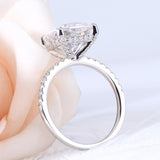 4.50ct Cushion Cut Moissanite Engagement Ring, 14Kt 585 White Gold