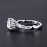 1.50ct Round Cut Moissanite, Classic Engagement Ring, 14Kt 585 White Gold