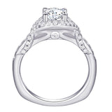 1.70ct Round Cut Twist Engagement Ring, Bridal Ring Set, 925 Sterling Silver