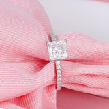 1.50ct Princess Cut Moissanite, Classic Engagement Ring, 14Kt 585 White Gold