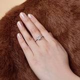 1.60ct Princess Cut, Classic Diamond Engagement Ring, 925 Silver