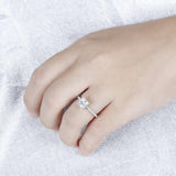 1.50ct Princess Cut Moissanite, Classic Engagement Ring, 14Kt 585 White Gold