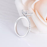 1.80ct Radiant Cut Moissanite Engagement Ring, 14Kt 585 White Gold