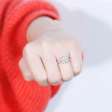 1.80ct Radiant Cut Moissanite Engagement Ring, 14Kt 585 White Gold