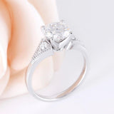 1.50ct Round Cut Moissanite Engagement Ring, Available in White Gold or Platinum
