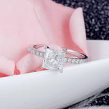 1.50ct Princess Cut Moissanite, Classic Engagement Ring, 14Kt 585 White Gold