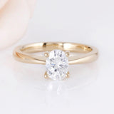 Lab-Diamond Oval Cut, Classic Engagement Ring, Choose Your Stone Size and Metal