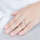 1.50ct Princess Cut Moissanite, Classic Engagement Ring, 14Kt 585 White Gold