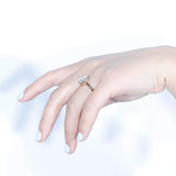 3.00ct Round Cut Moissanite Engagement Ring, Classic Design, Available in 14Kt or 18Kt Rose Gold