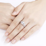 1.60ct Vintage Round Cut Halo Diamond Ring, Bridal Ring Set, 925 Sterling Silver