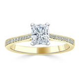 Lab-Diamond Radiant Cut Engagement Ring, Classic Style, Choose Your Stone Size and Metal