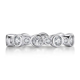 1.50ct Diamond Wedding Band, Full Eternity Ring, 925 Sterling Silver