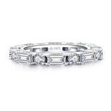 1.50ct Diamond Wedding Band, Full Eternity Ring, Different Shaped Diamonds, 925 Sterling Silver