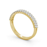 Half Eternity Ring, Round Cut Double Row
