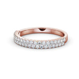Half Eternity Ring, Round Cut Double Row