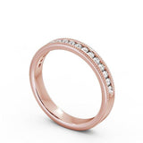 Half Eternity Ring, Round Cut With Migrain Edge