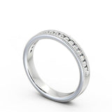 Half Eternity Ring, Round Cut With Migrain Edge