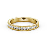 Half Eternity Ring, Round Cut With Migrain Edge