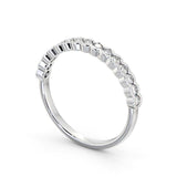 Half Eternity Ring, Round Cut Rub Over Setting