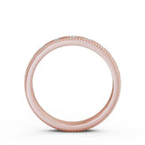 Half Eternity Ring, Round Cut, Milgrain Edge