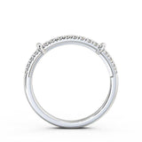 Half Eternity Ring, Vintage Design, Round Cut