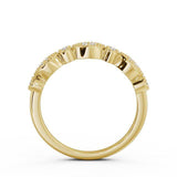 Half Eternity Ring, Vintage Design, Round Cut