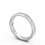 Half Eternity Ring, Round Cut Vintage Design