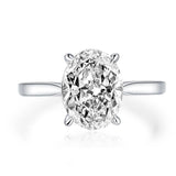 4.50ct Oval Cut, Classic Engagement Ring, 925 Silver