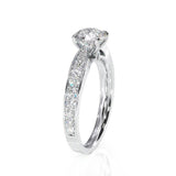 Lab-Diamond, Round Cut Engagement Ring, Choose Your Stone Size and Metal