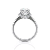 Lab-Diamond, Round Cut Engagement Ring, Vintage Design, Choose Your Stone Size and Metal